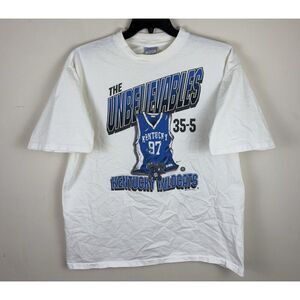 Vintage 90s 1997 Kentucky Wildcats Graphic T-Shirt / White / Size XL